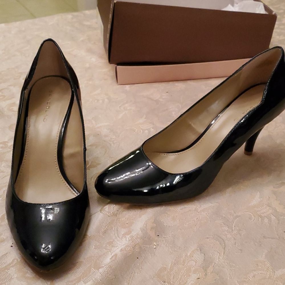 Dark blue 3 inch heel shoes